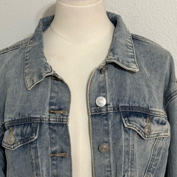 Rhinestone Fringe Denim Jacket Jeans Festival Stagecoach Country‎ Concert Size L - Picture 6 of 9